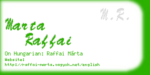 marta raffai business card